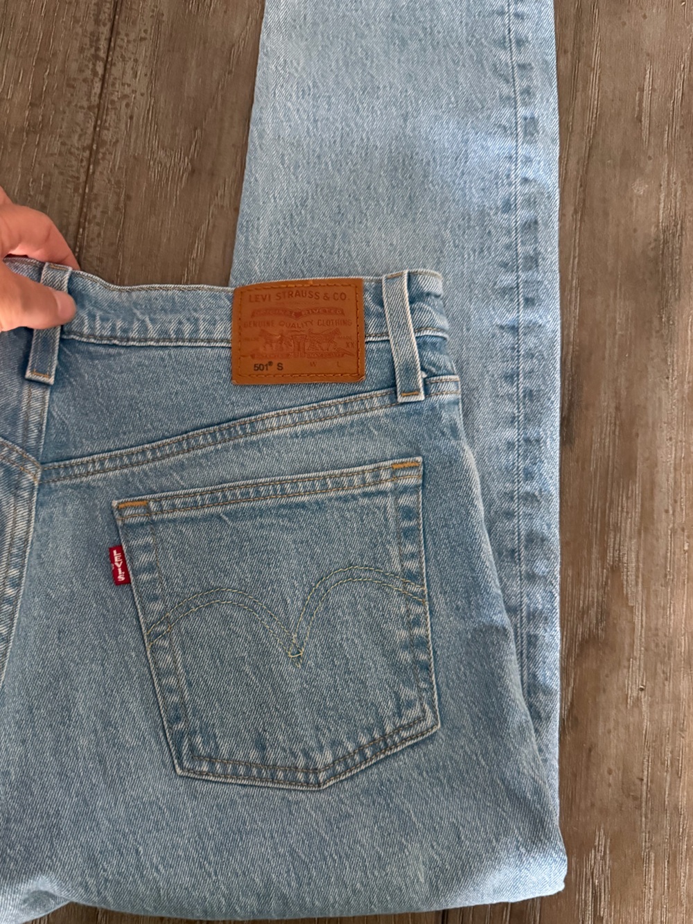 Light Blue 501 Premium Denim Jeans - Skinny Classic Button-Fly - Picture 7 of 14